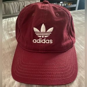 Adidas Burgundy Relaxed Strap-Back Hat